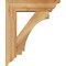 Ekena Millwork Imperial Traditional Rough Sawn Bracket w/ Offset Brace, Western Red Cedar, 6"W x 20"D x 24"H BKT0604X20X24IMP01RWR - alternate 2